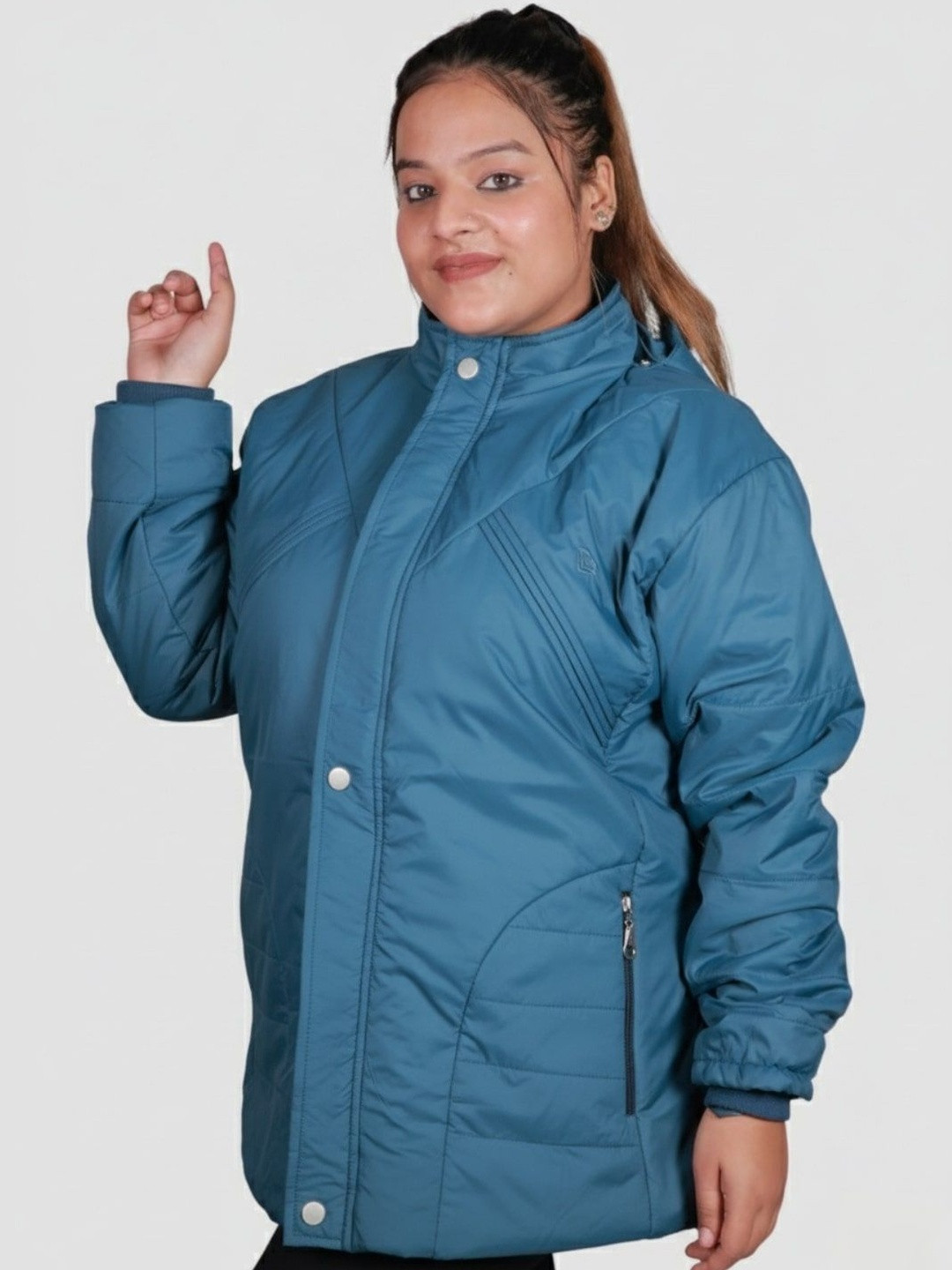 LOVE LONDON Women Lightweight Stand Collar Puffer Jacket