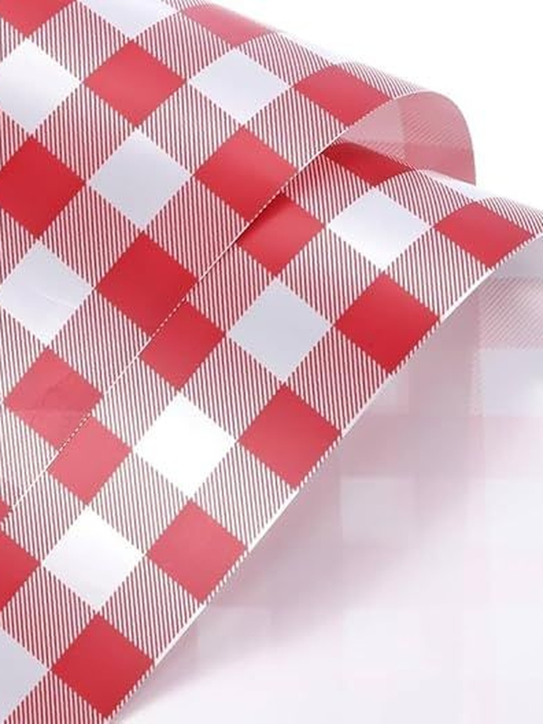 SAKSHAM 20-Pcs Red Checked Flower Wrapping Sheet