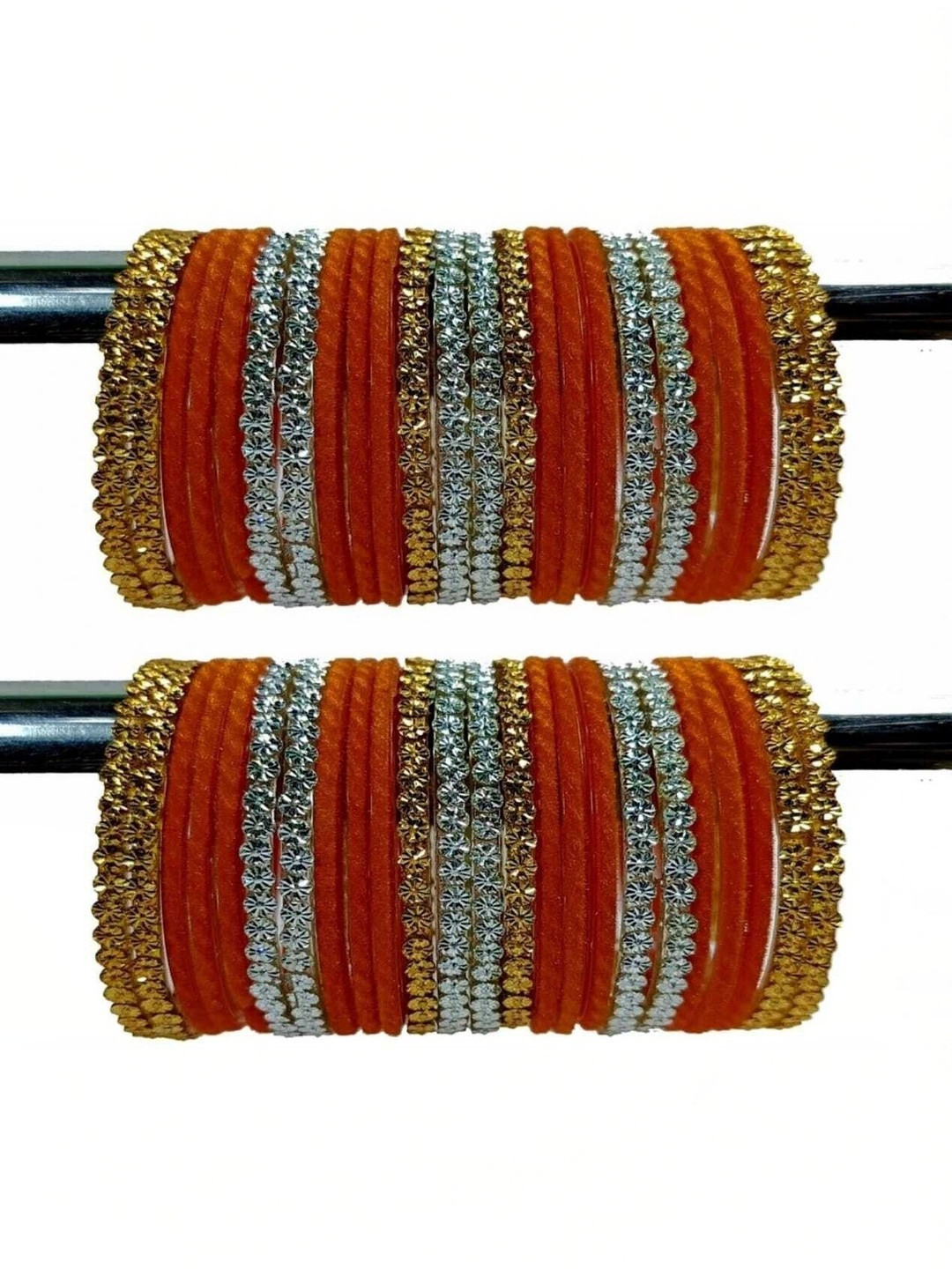Shasmi Set Of 48 Stone Studded Glass Bangle