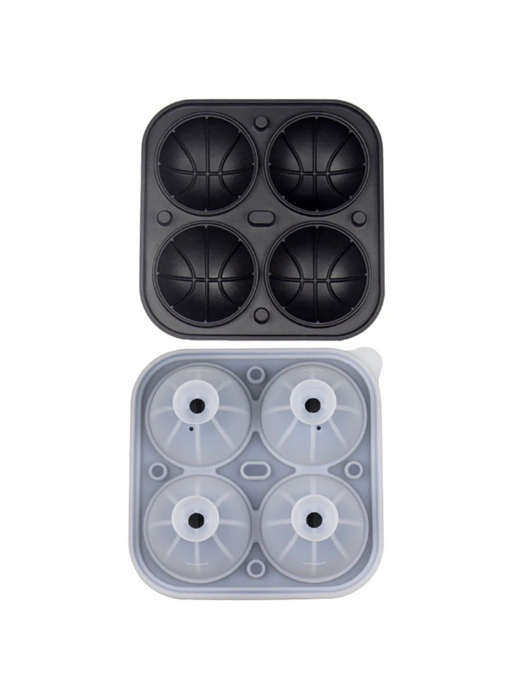SMOKEY COCKTAIL Set Of 2 White Smokey Cocktail Basketball Big Ice Tray