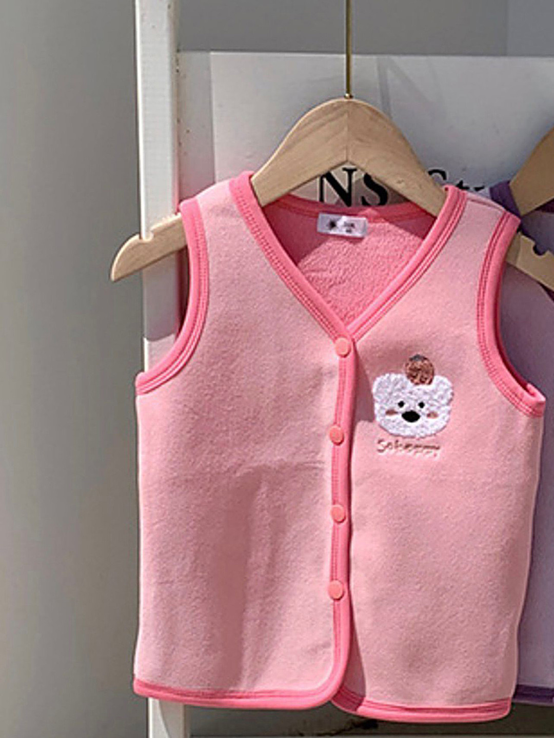 LULU & SKY Girls Embroidered Sweater Vest with Embroidered Detail