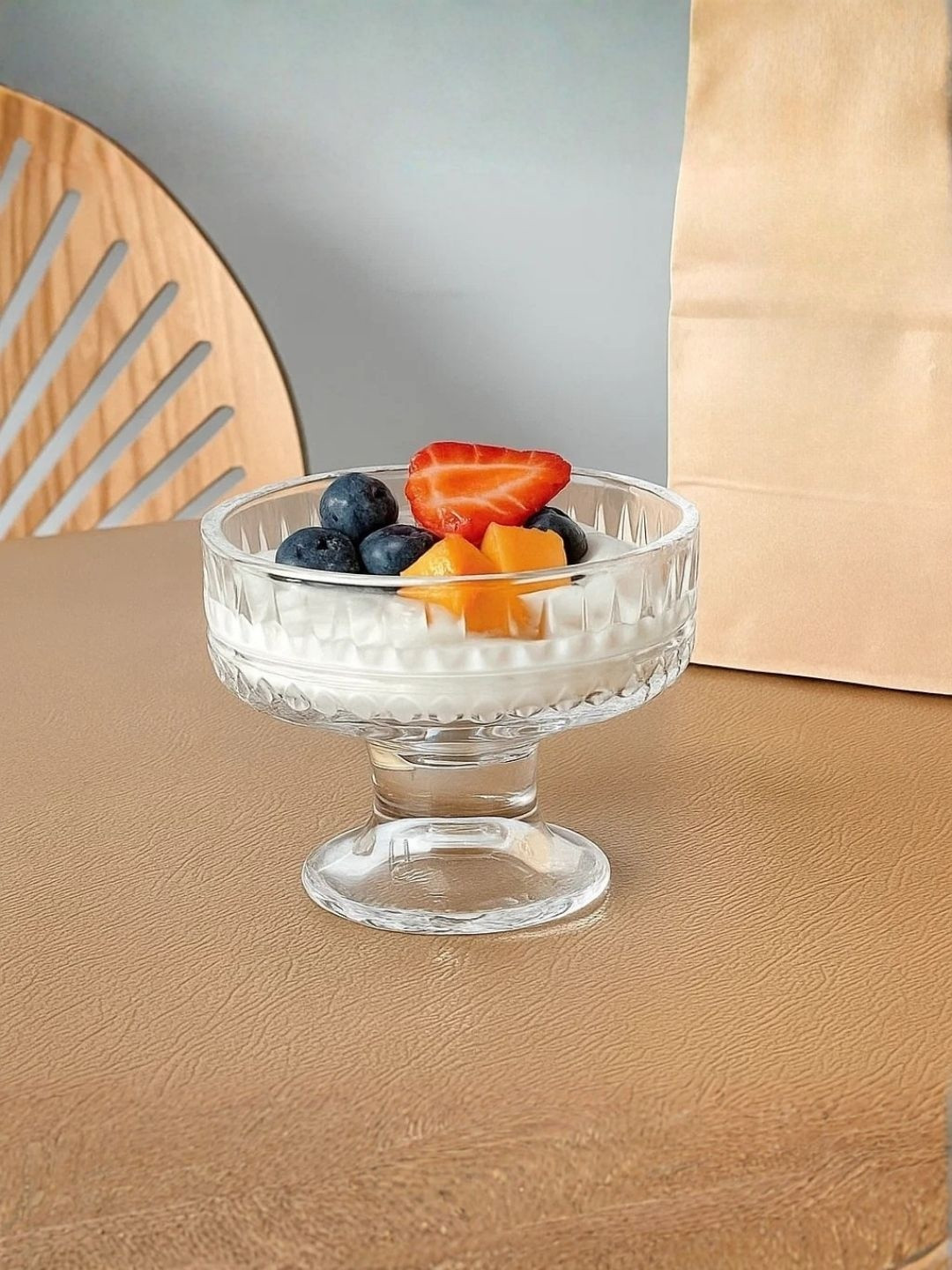 SMOKEY COCKTAIL Transparent 6 Pieces Glass Dip Bowl