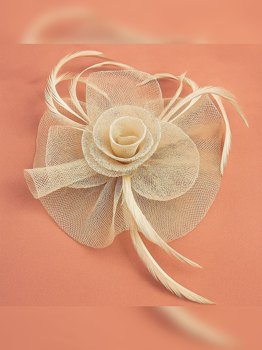 LYKAA Girls Floral Alligator Hair Clip with Feather