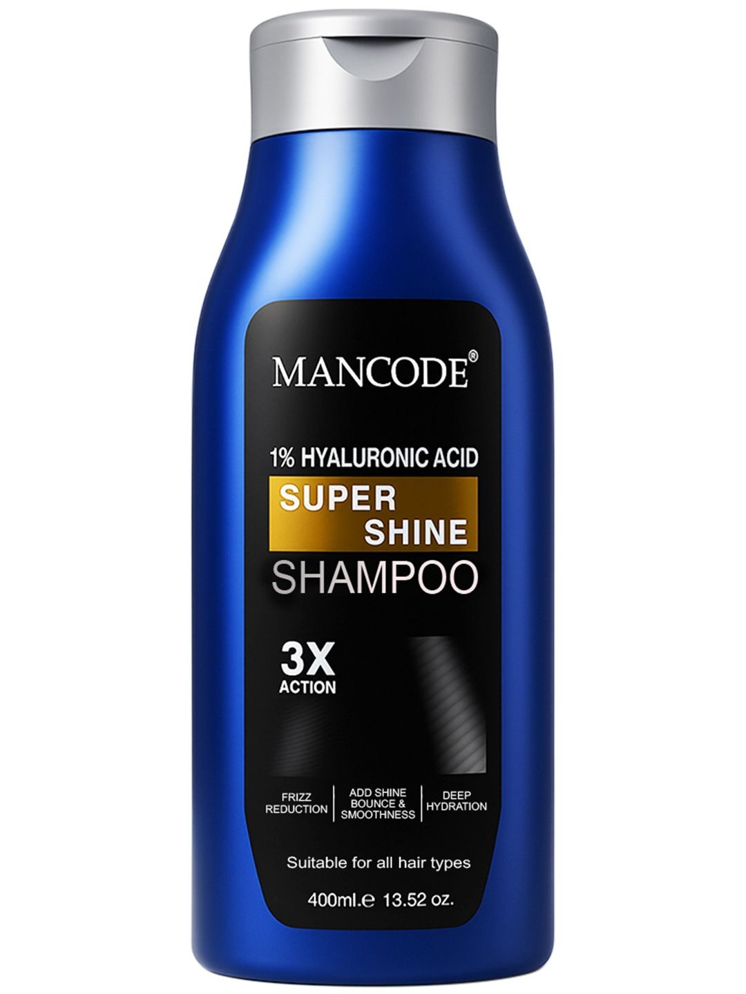 MANCODE 1% Hyaluronic Acid Super Shine Shampoo- 400 ml