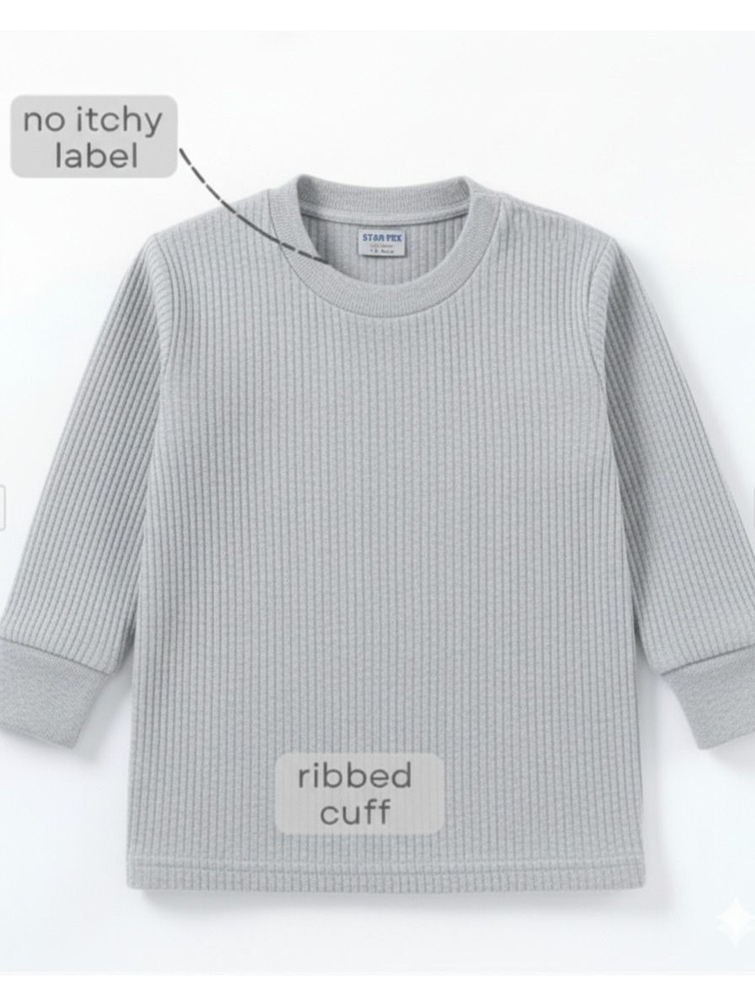 STARFOX Kids Ribbed Round Neck Thermal Top