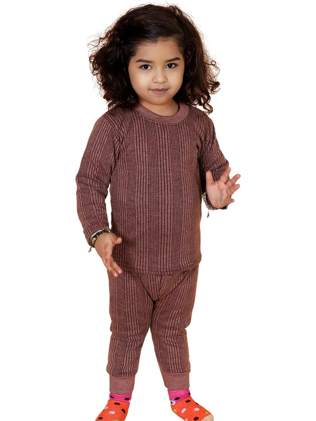 TINY HANDS Kids Round Neck Cotton Thermal Set
