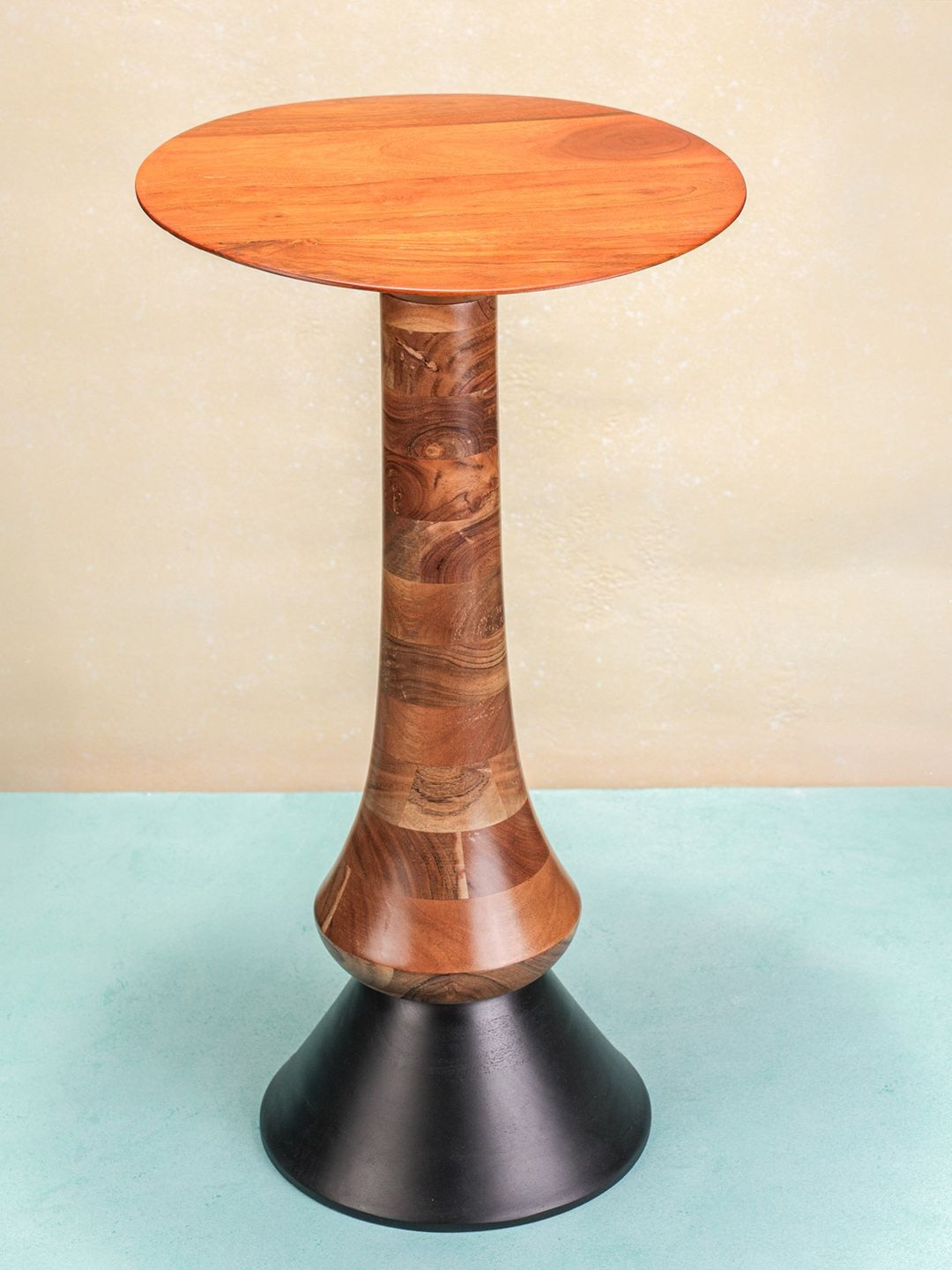 Ireka Homes Round Wooden Hancrafted Comet End Coffee Table