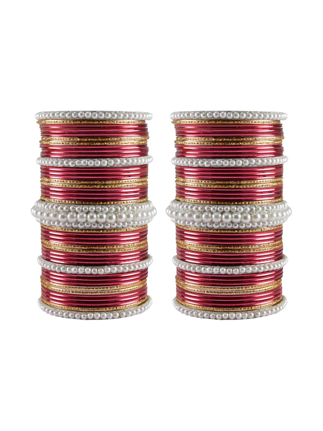 Vidhya Kangan Set Of 82 Moti Beaded Elegant Oxidised Bangles