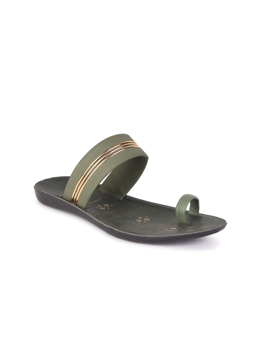 PENNEN Women Striped Lightweight One Toe Flats