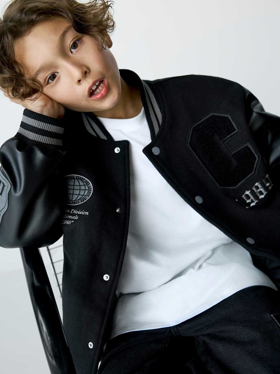 Marks & Spencer Boys Embroidered Varsity Bomber Jacket