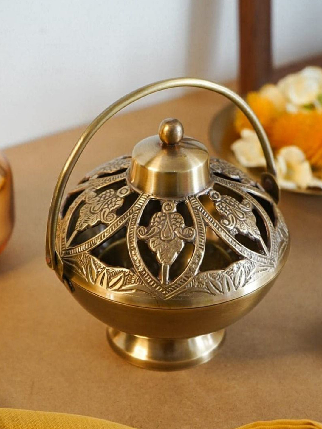 Ritualistic Vintage Brass Loban Lamp