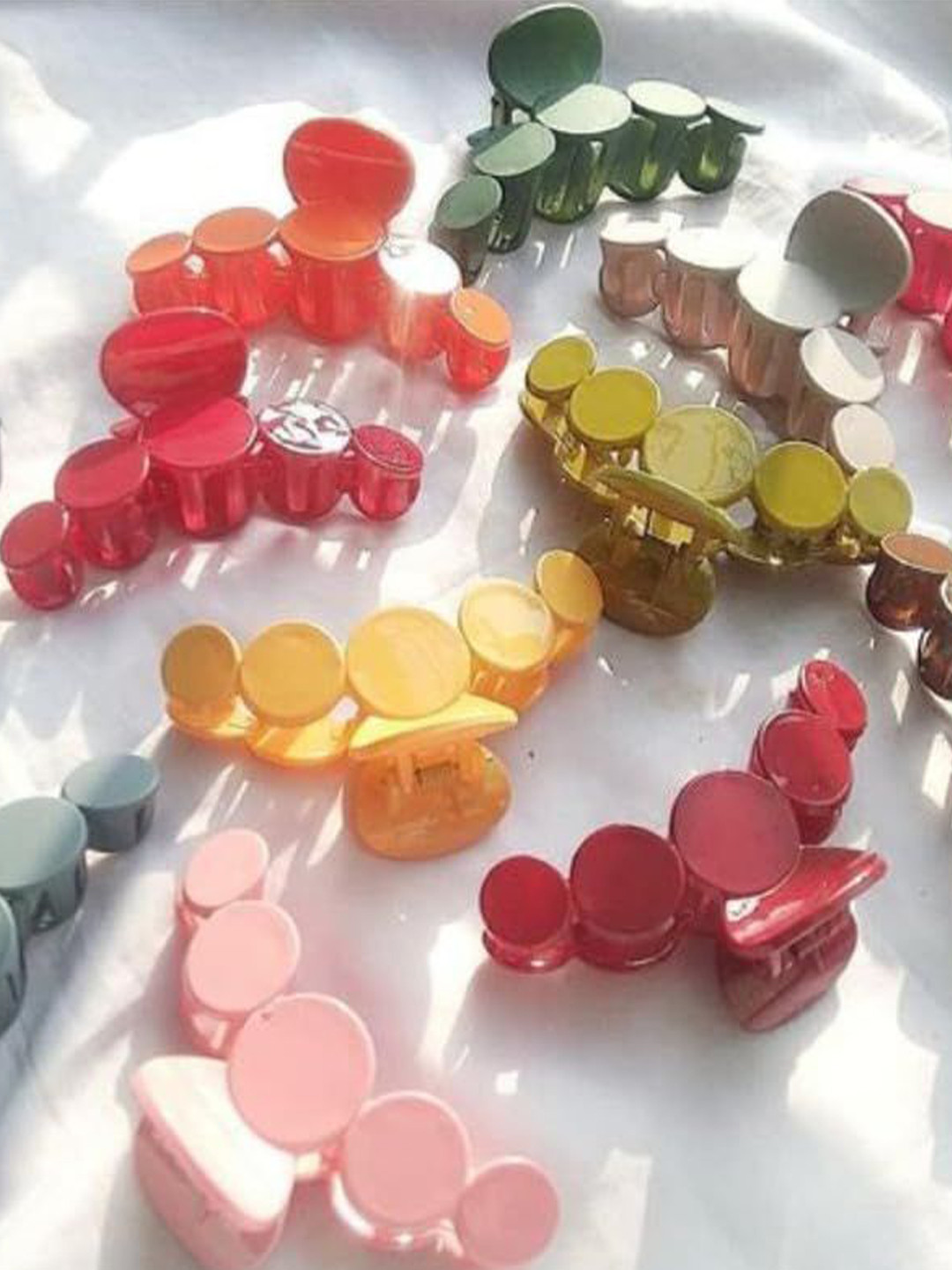 badodiya's Women Set of 6 Matt Bubbles Shape Claw Clip Hair Accessory