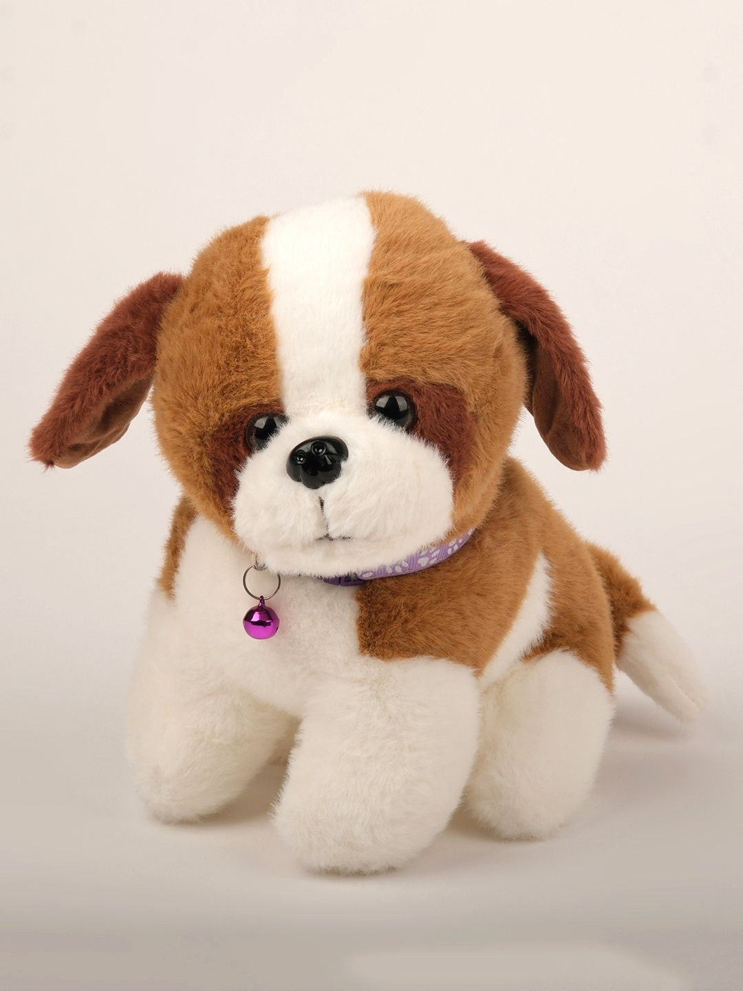 DukieKooky Kids Cute & Adorable Dog with Purple Collar and Bell Plush Soft Toys and Dolls