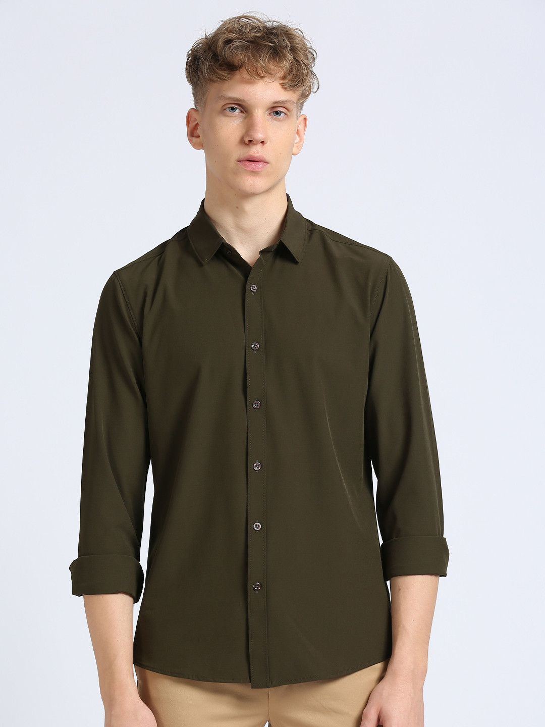 Integration Men's 4-way Stretchable Ultra-Comfort Formal Shirt