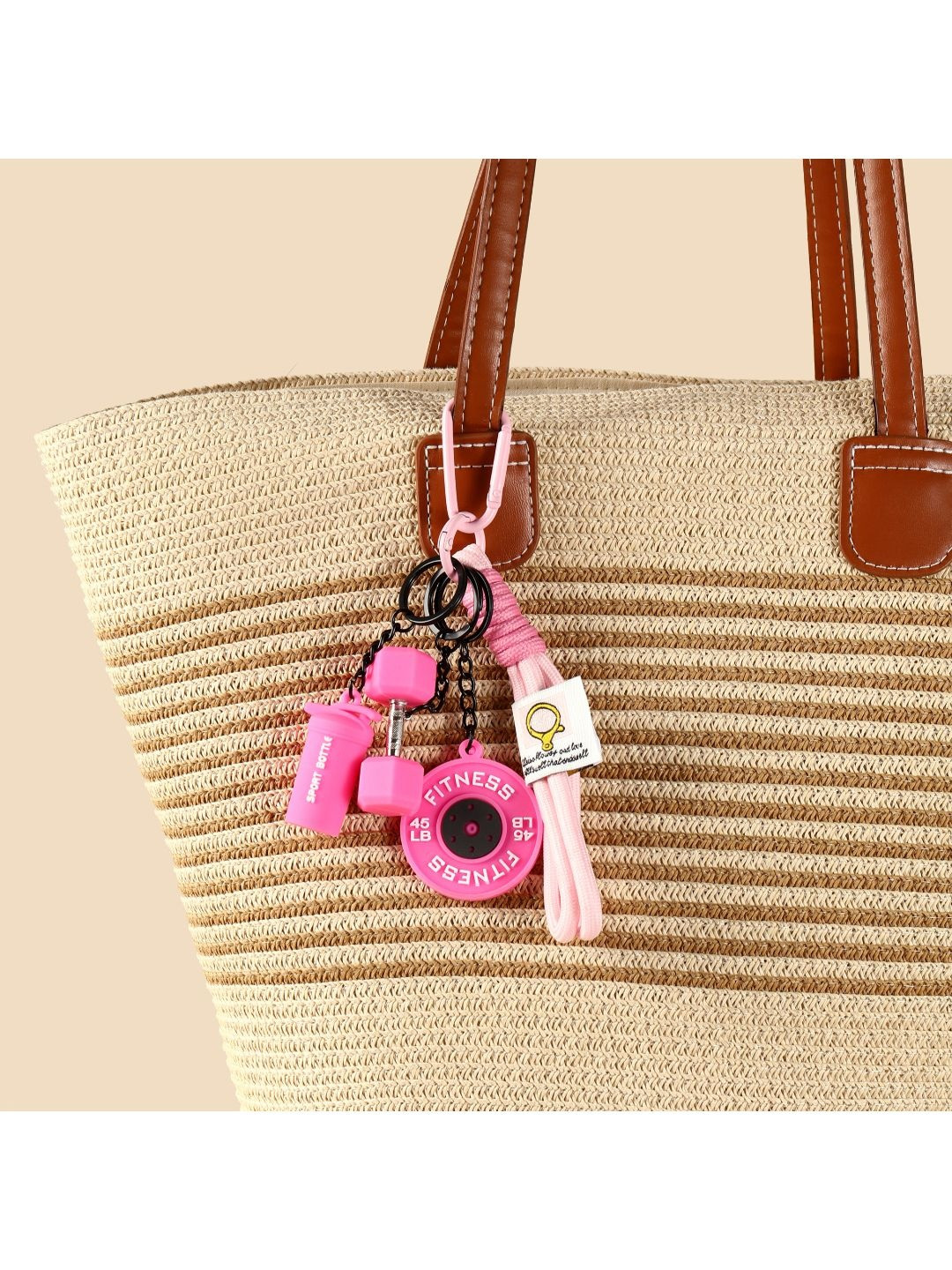 SALTY Pink Mini Gym Buddy Bag Charm
