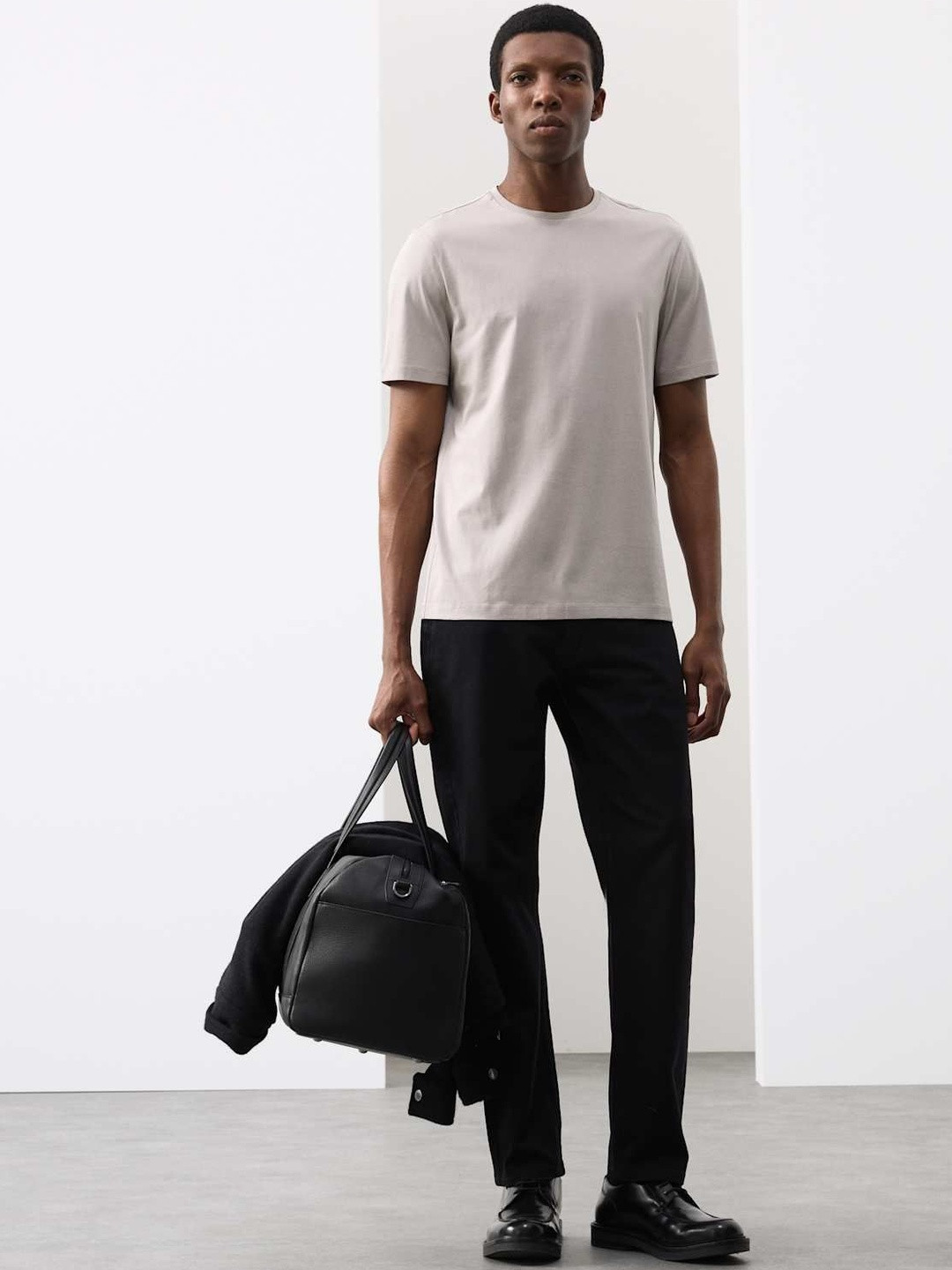 Marks & Spencer Men Pure Supima Cotton Performance Crew Neck T-shirt