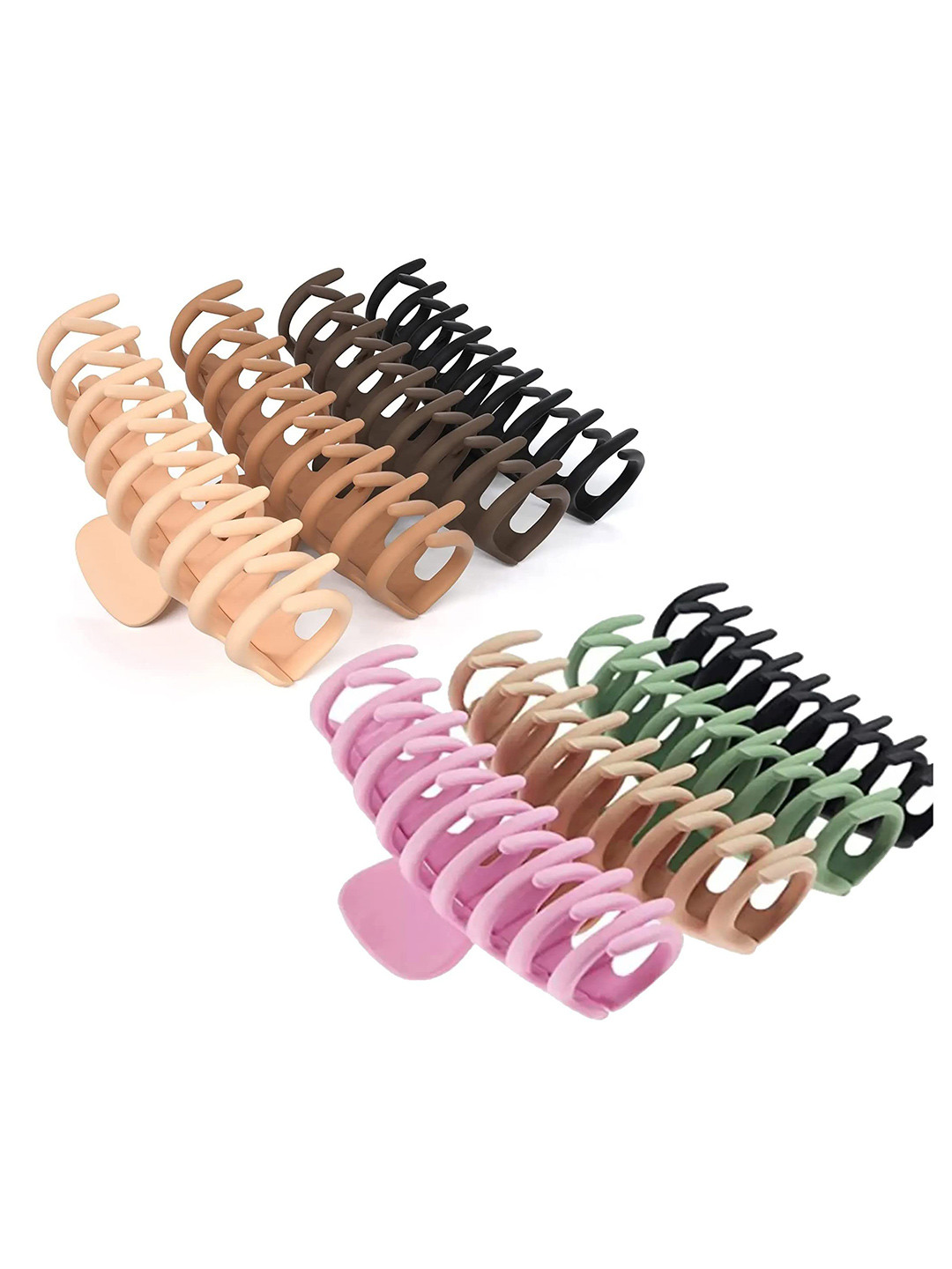 FHONEX Women Set Of 8 Big Claw Clip