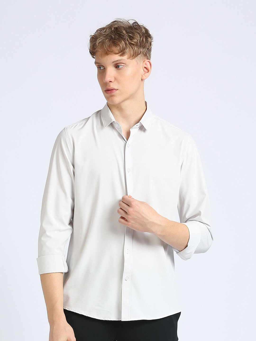Integration Men's 4-way Stretchable Ultra-Comfort Formal Shirt
