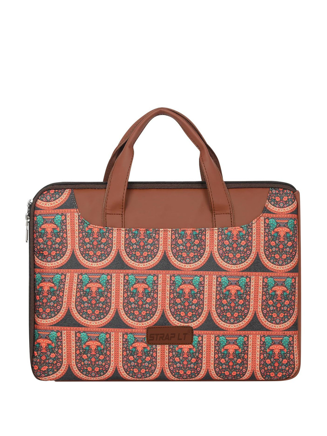 Straplt Women Printed Jute Laptop Hand Bag