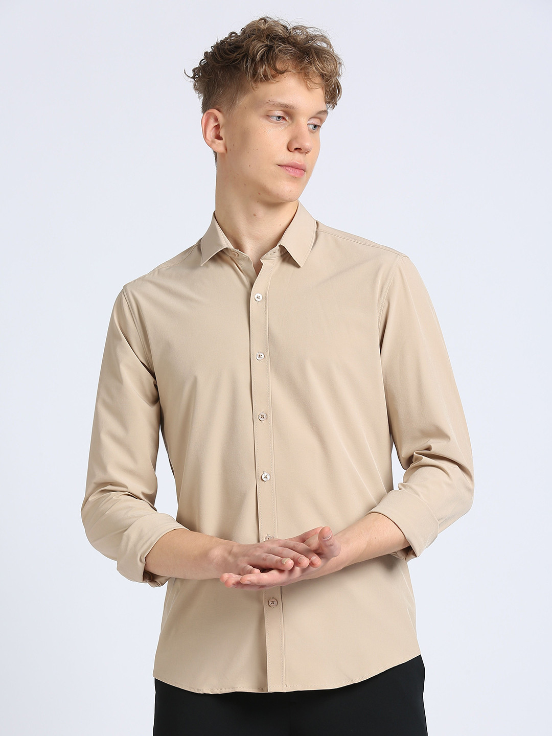 Integration Men's 4-way Stretchable Ultra-Comfort Formal Shirt