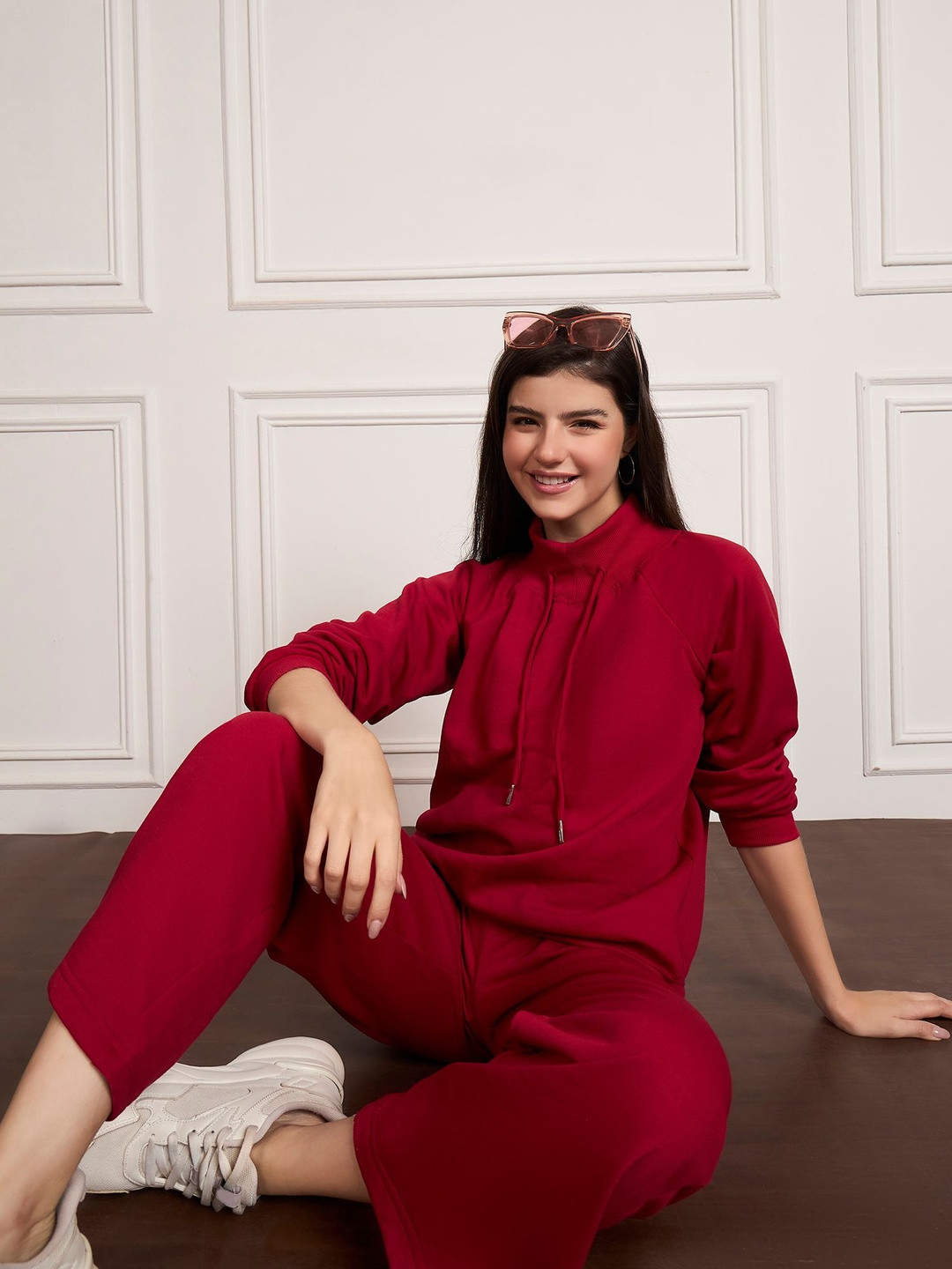 StyleStone Women Mock Collar Long Sleeve Tracksuits