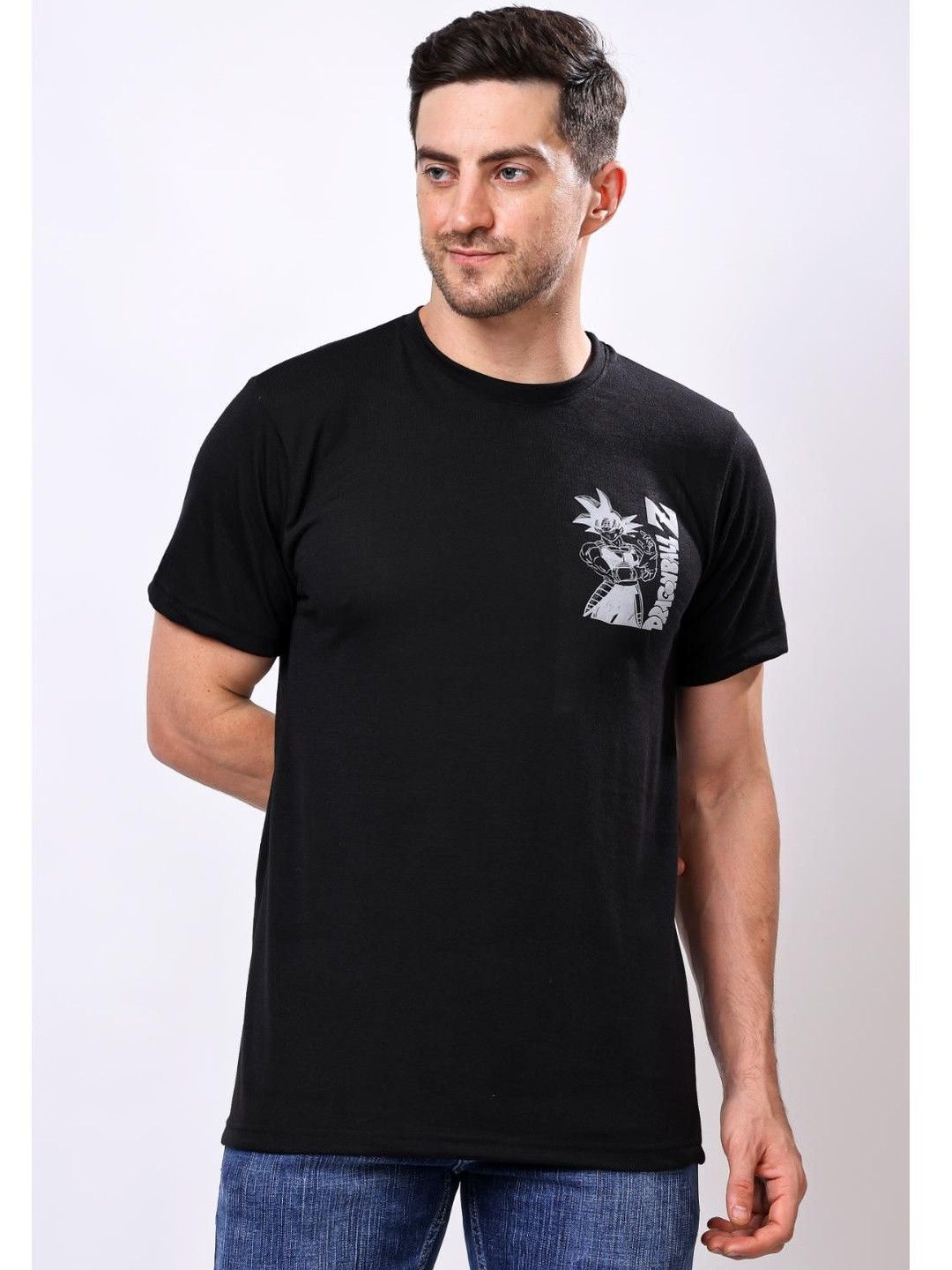 Balaji Trading Com Men Dragon Ball Z Graphic Printed Round Neck Oversized T-shirt