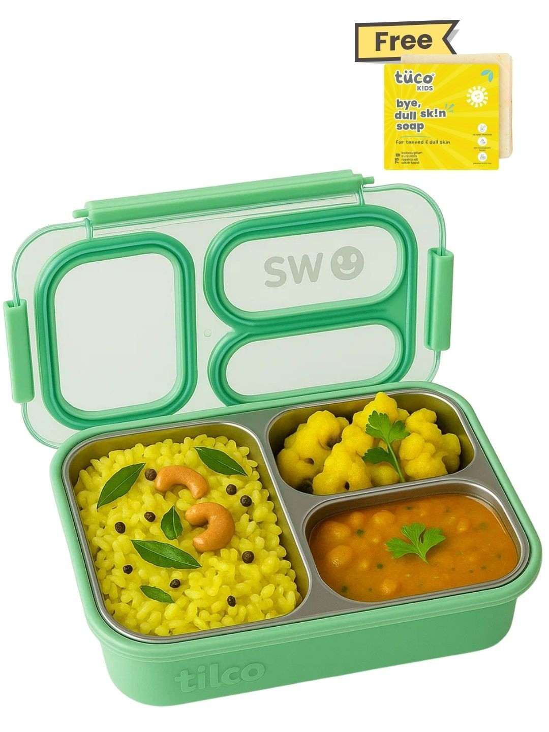Tuco Intelligent Green 2025 Stainless Steel Leak Resistant Lunch Box