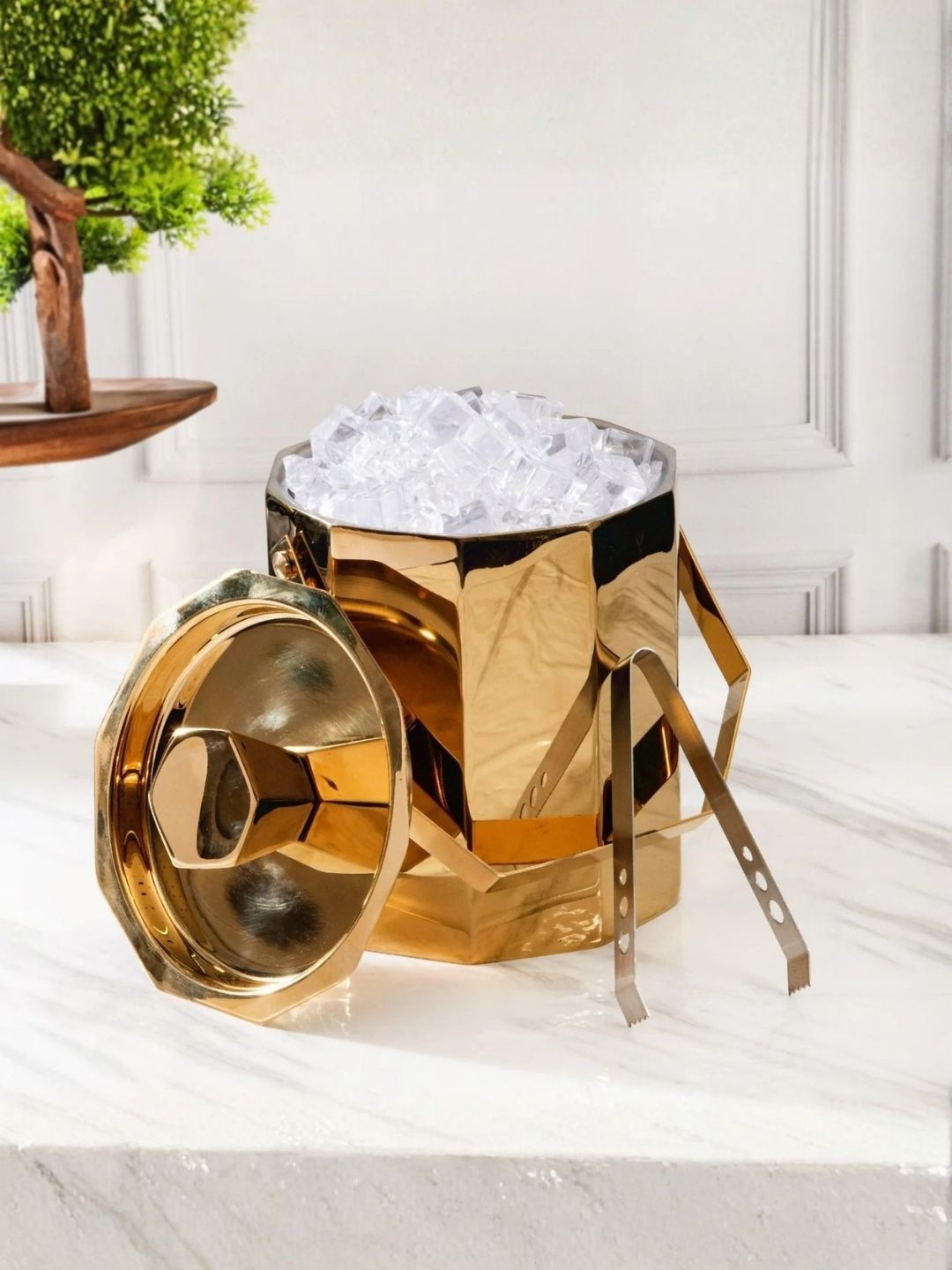 SMOKEY COCKTAIL Gold-Toned Stainless Steel Ice Buckets