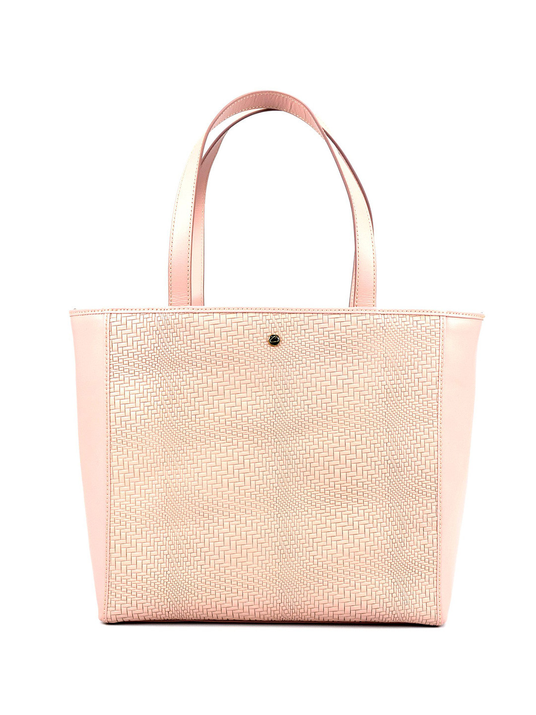 El'Curio Women Textured Leather Oversized Shopper Shoulder Bag with Cut Work