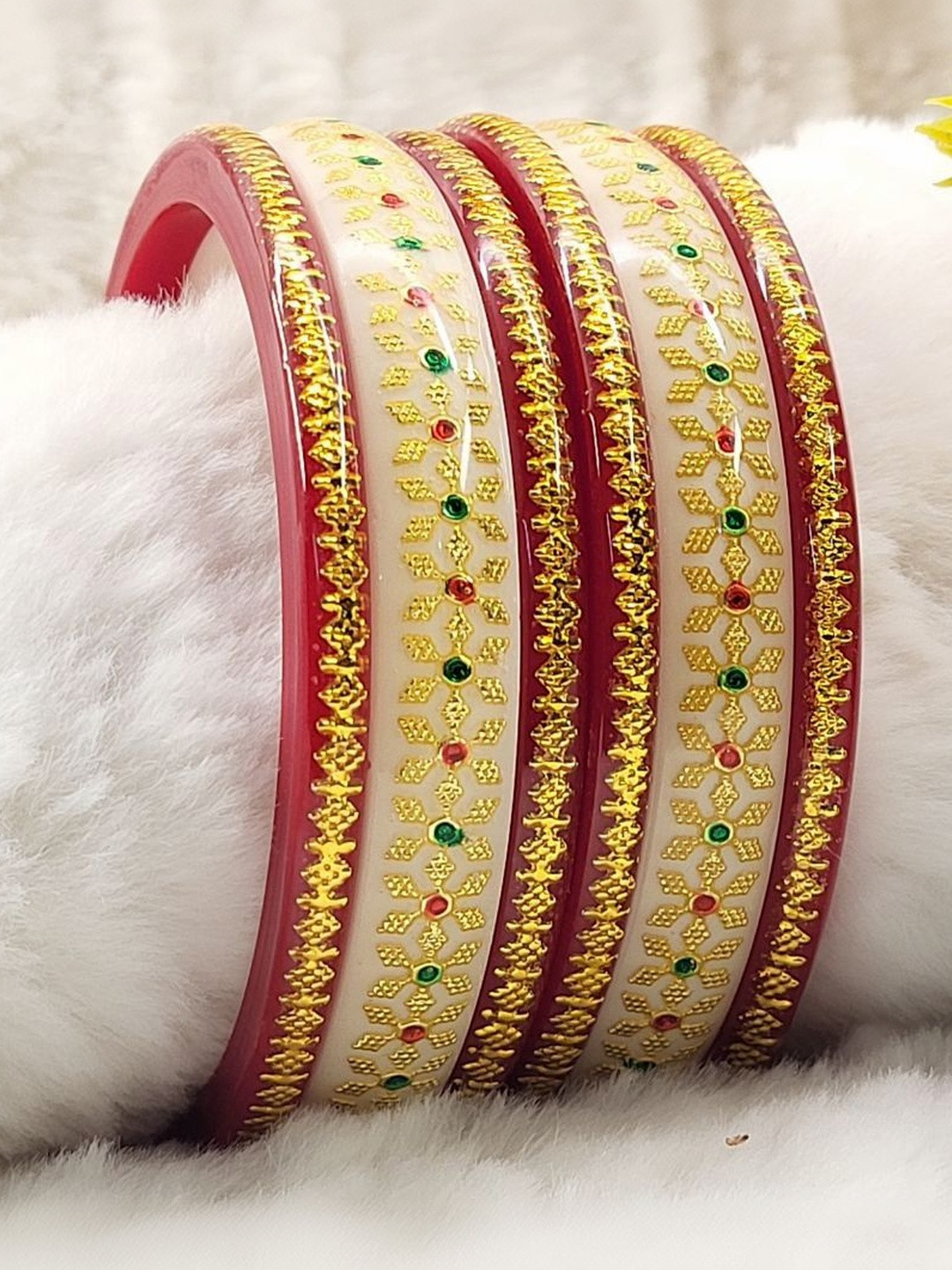 Dhanotiya Set Of 6 Laminated Bangles