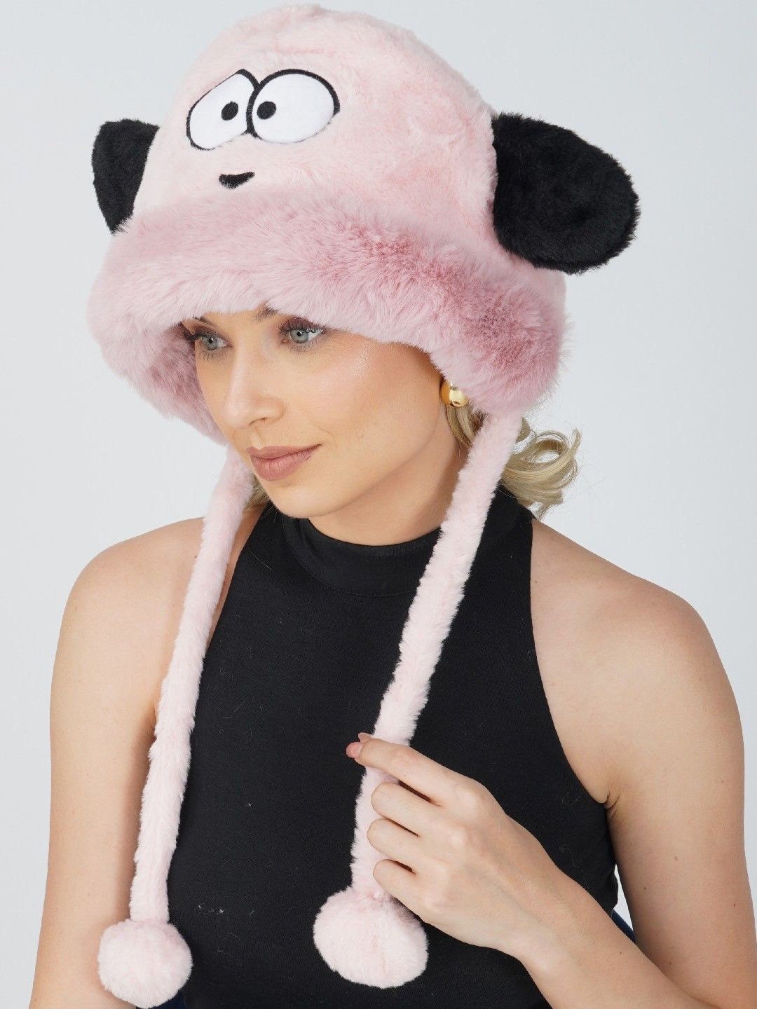 PIFTIF Women Fleece Fur Lined Winter Woolen Beanie