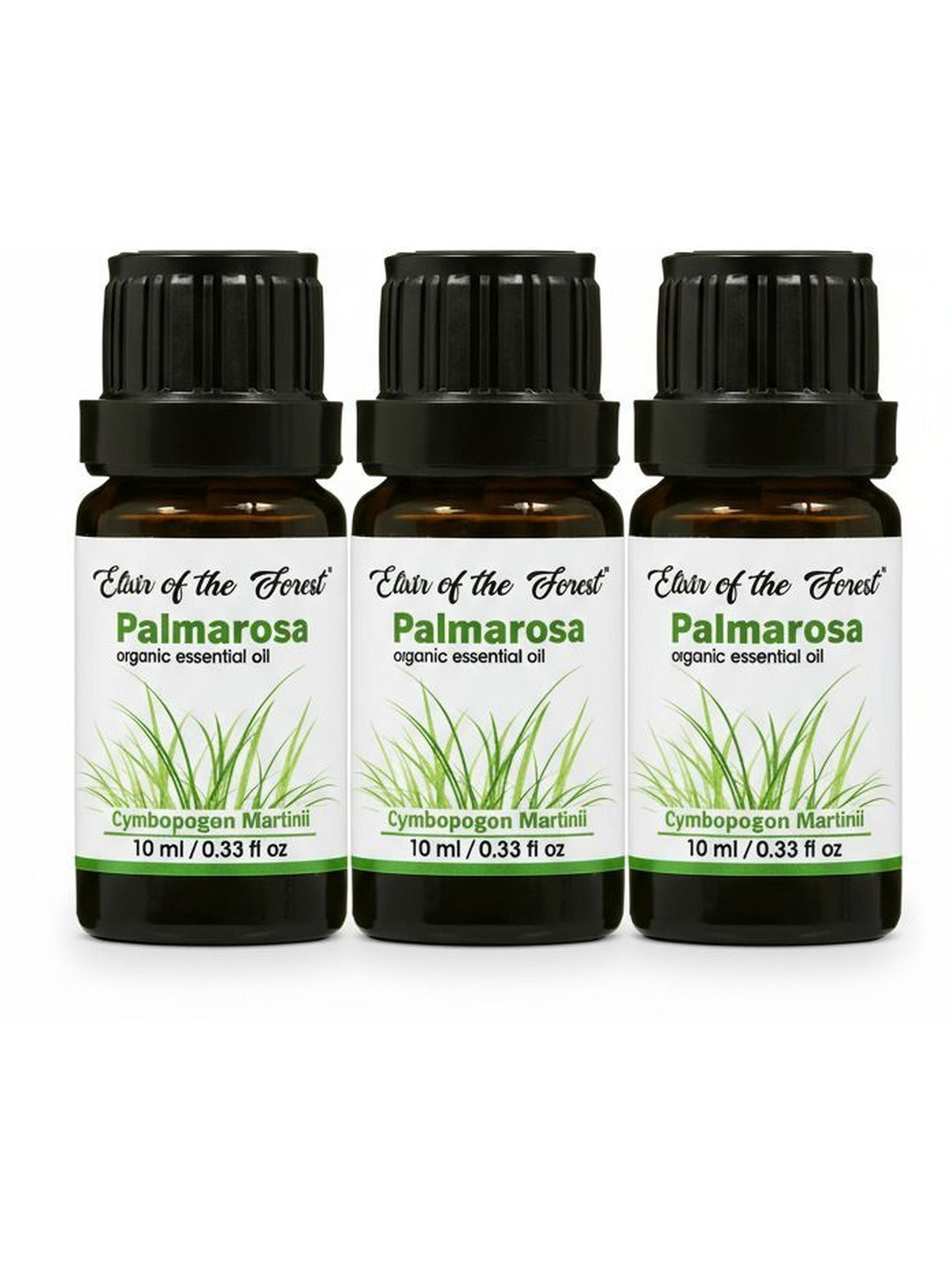 ELIXIR OF THE FOREST Set Of 3 Palmarosa Essential Oil - 10 ml Each