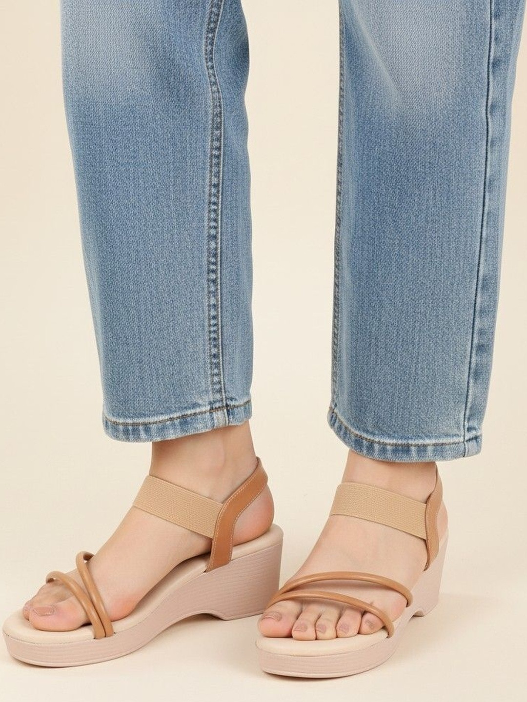 Gulmeren Women Open Toe Wedge Heel Sandals