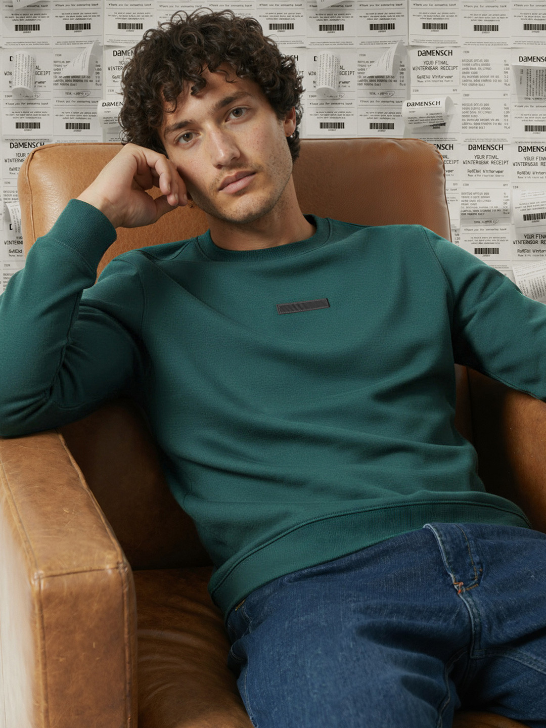 DAMENSCH Next Classic Men Solid Round Neck Long Sleeves Pullover Sweatshirt