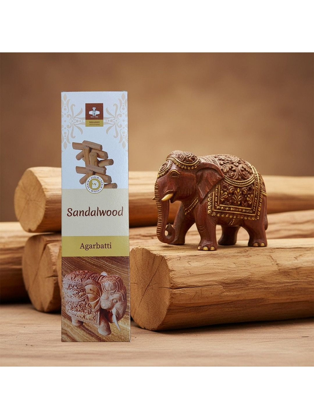 SHASHI DENIM Brown Sandalwood Incense Sticks