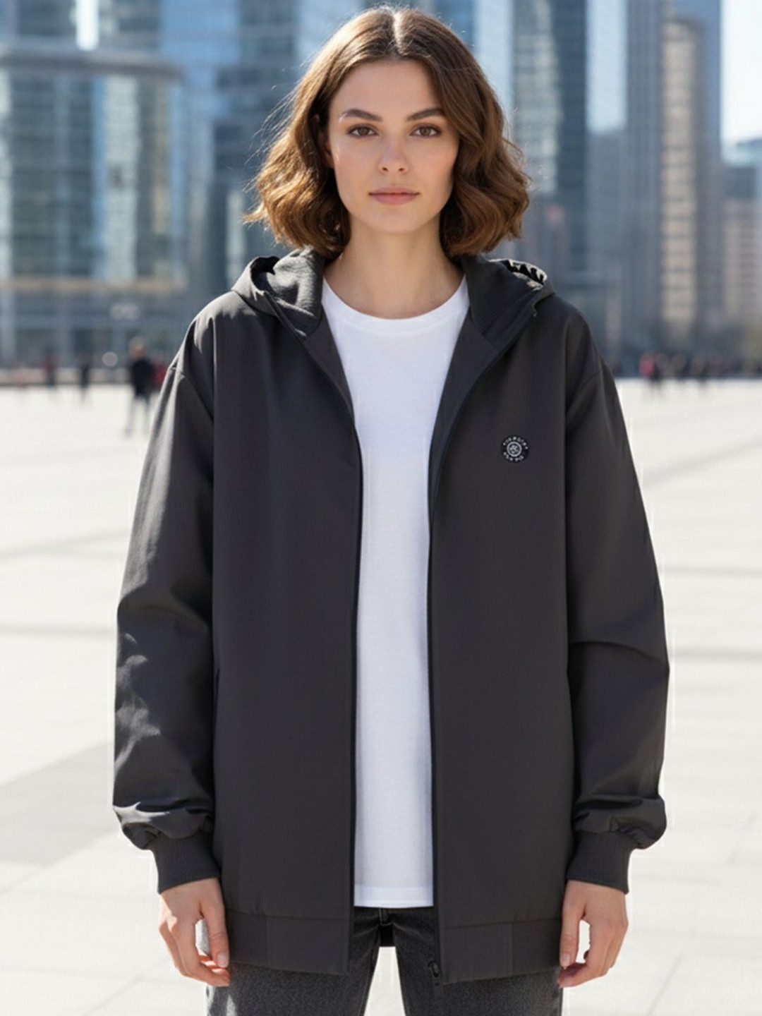 Promount Women Lightweight Outdoor Hooded Windbreaker Jacket