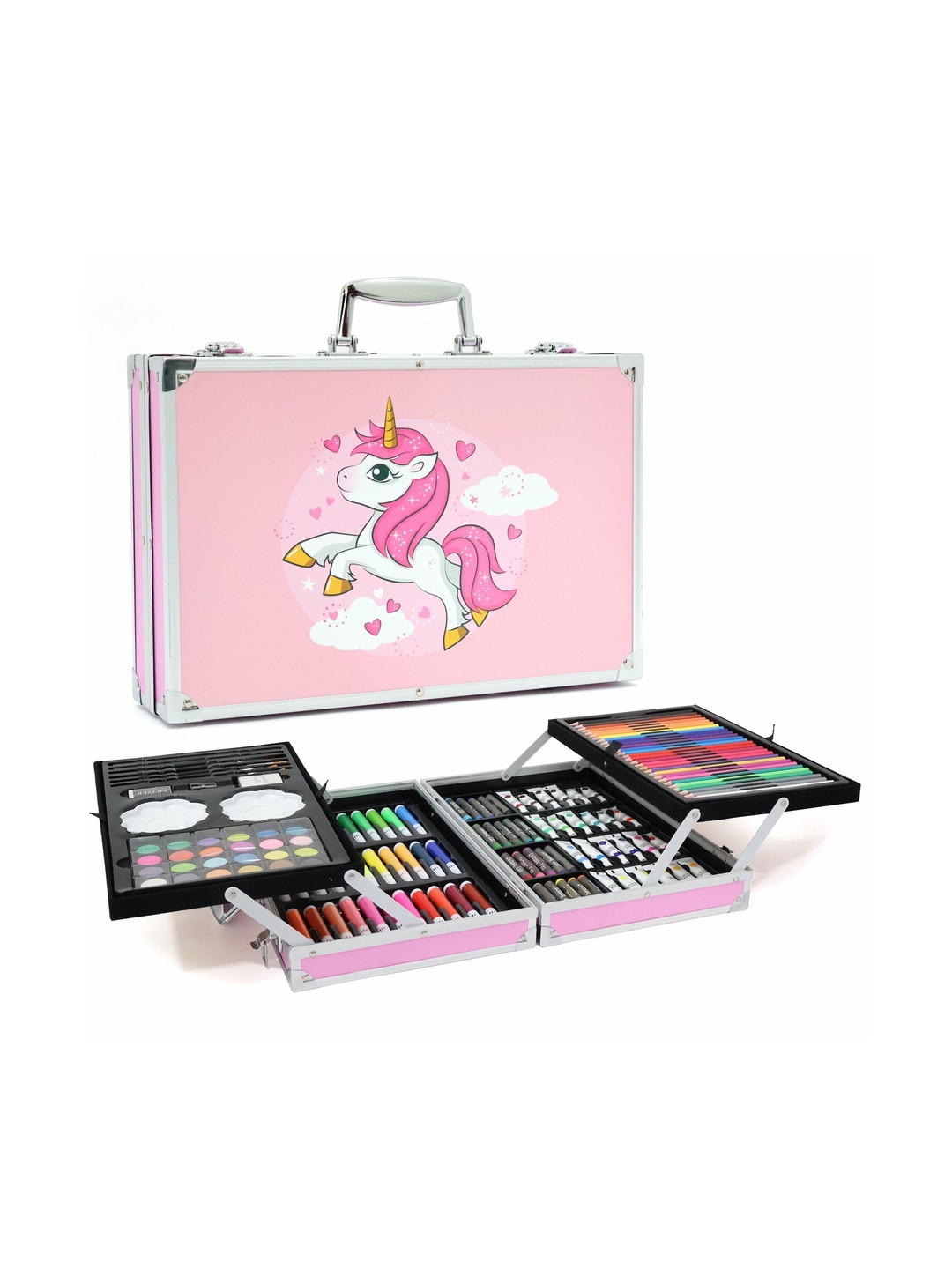 CHANAK Kids 155-Pcs BPA Free Metal Art Set with Paints & Colors