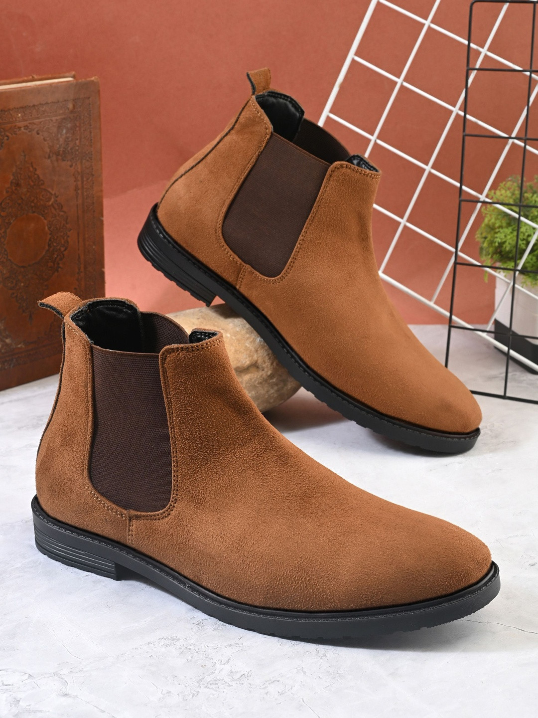 PRODOCK Men Solid Round Toe Slip-On Chelsea Boots