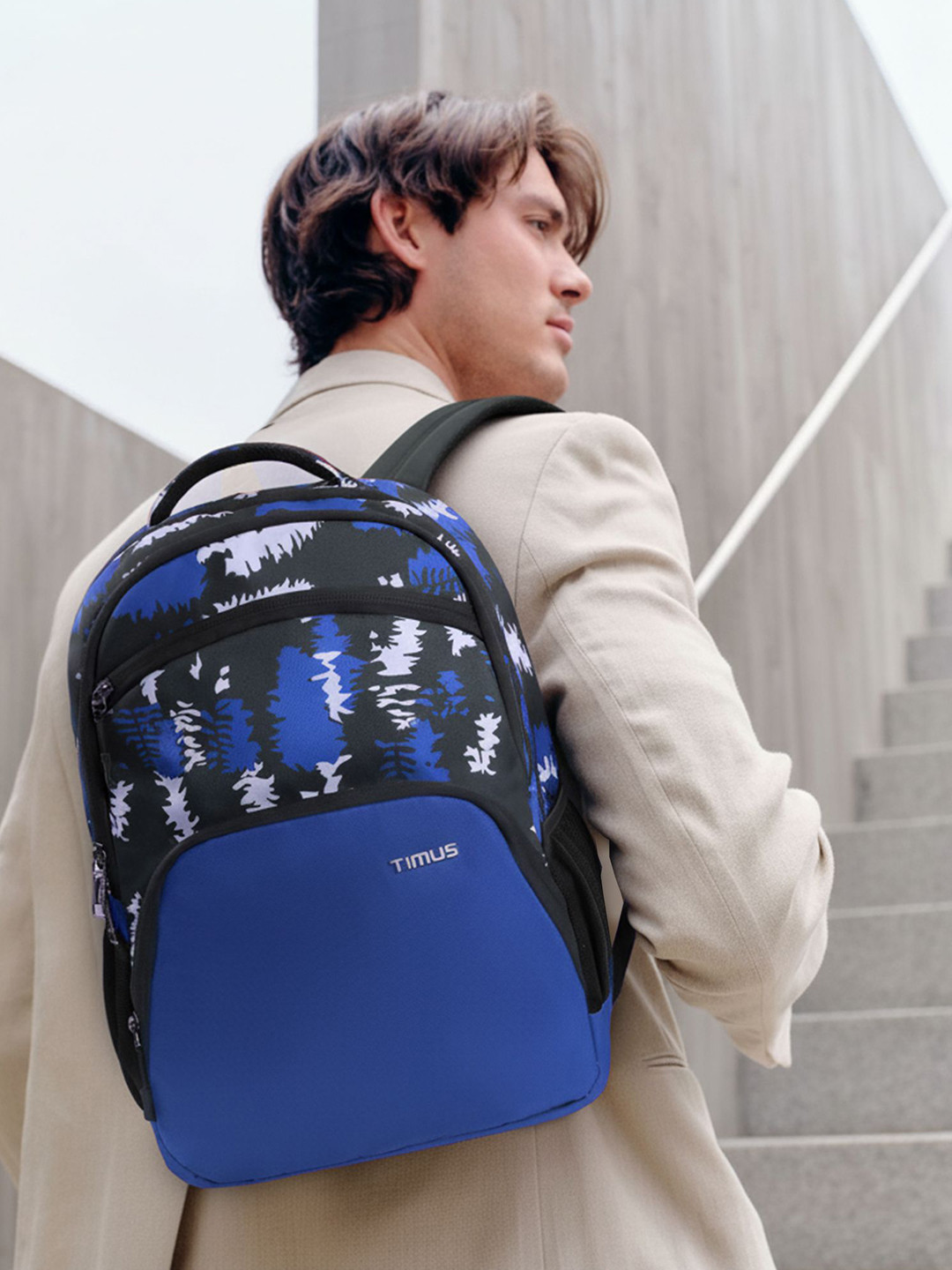 Timus Unisex Ergonomic Laptop Backpack With Rain Cover