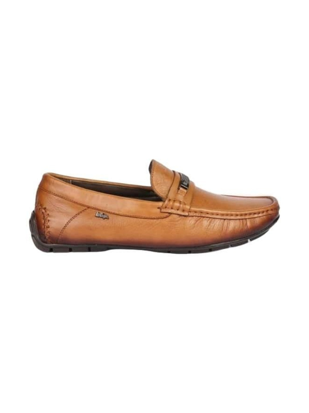 Lee Cooper Men Leather Round Toe Horsebit Loafers