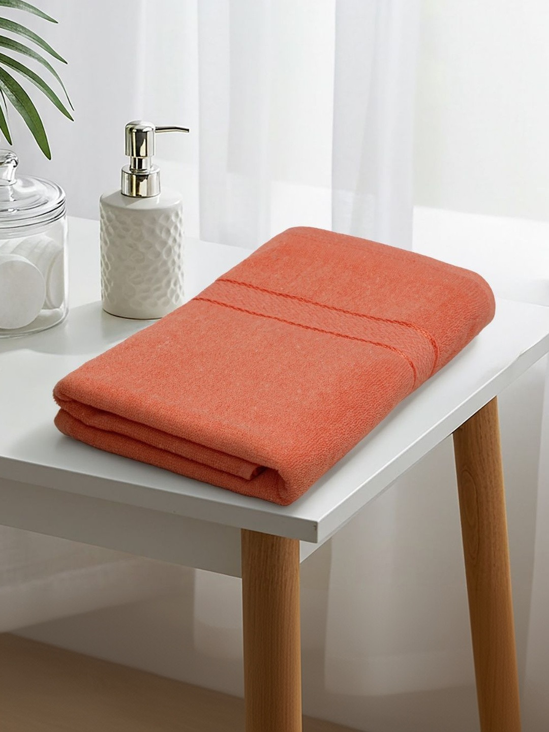 LIBERTY TOWELS Coral Cotton 350 GSM Super Soft Adult Bath Towel 46 Inch x 23 Inch