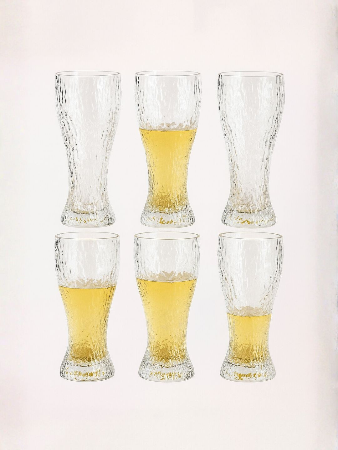 SMOKEY COCKTAIL Transparent 6 Pieces Food-Safe Cocktail Bar Glass