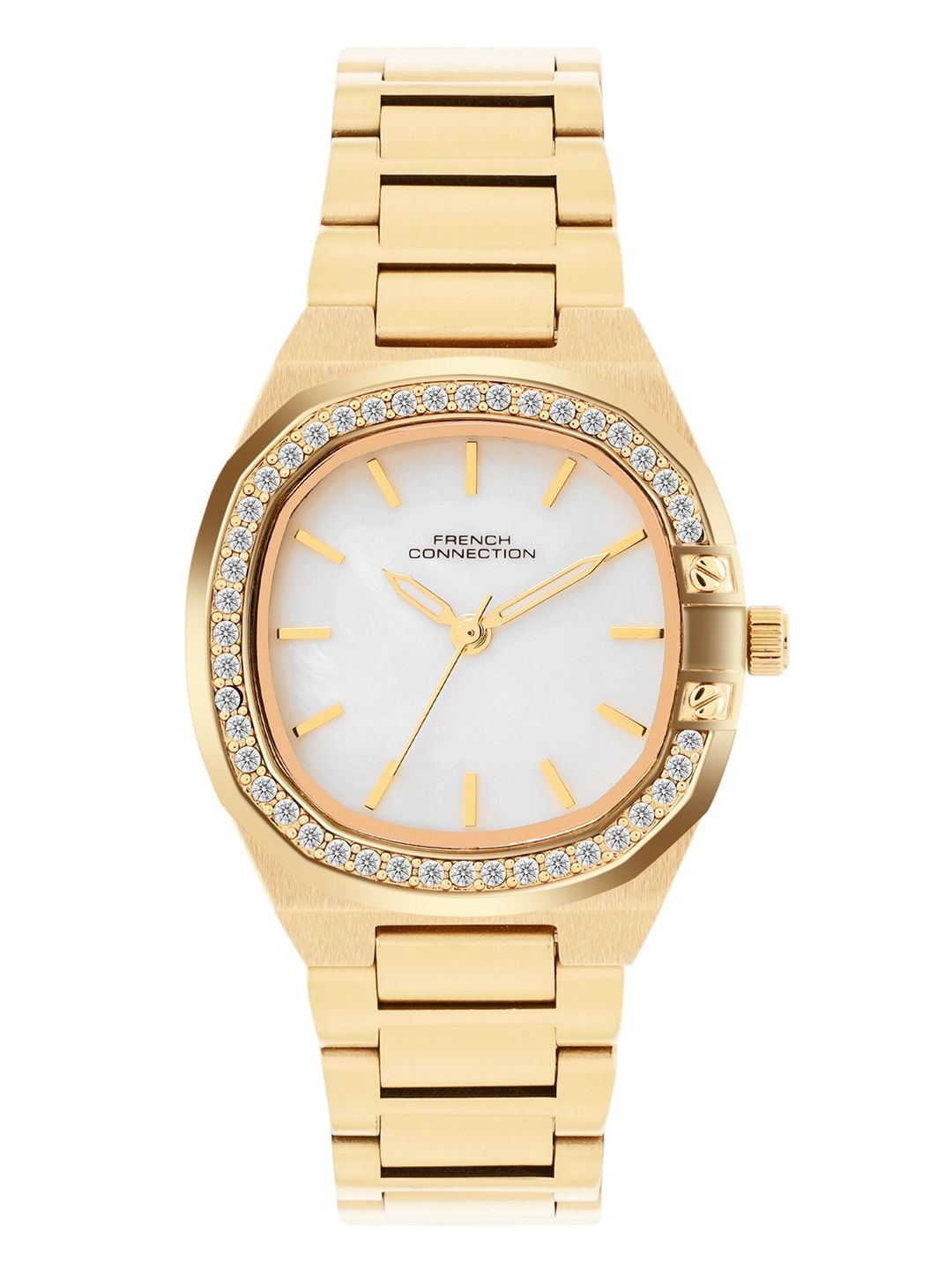 French Connection Women Opaline Grace Mother of Pearl Dial Stainless Steel Analogue Watch