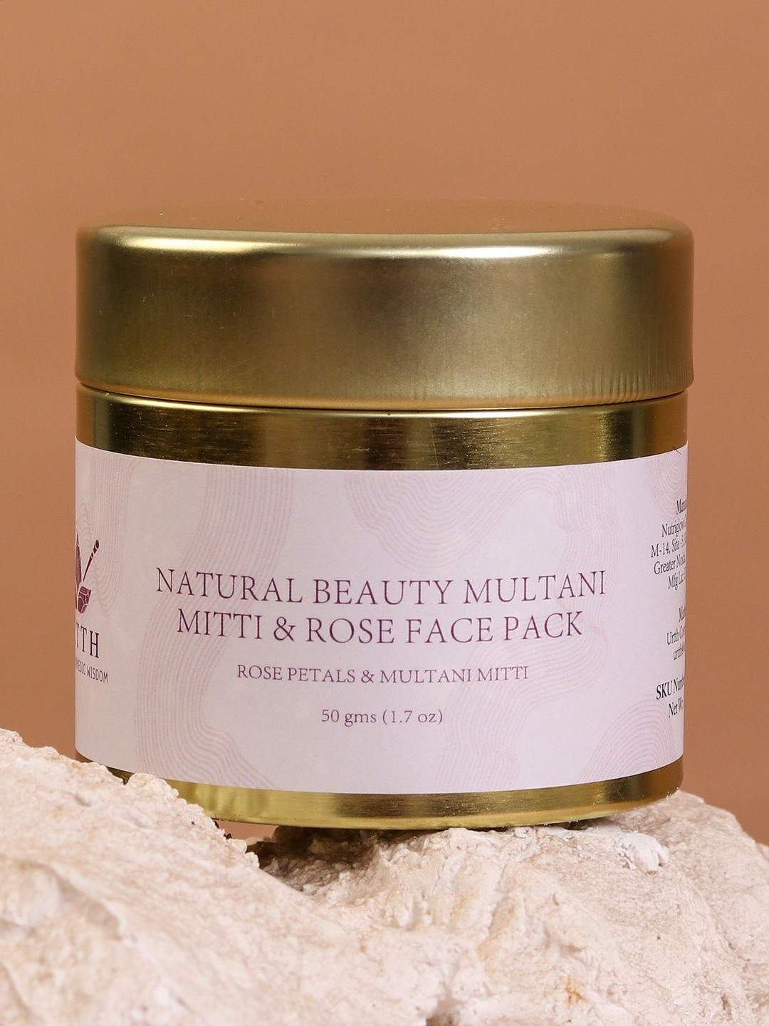 TJORI Natural Beauty Multani Mitti & Rose Face Pack - 50 g