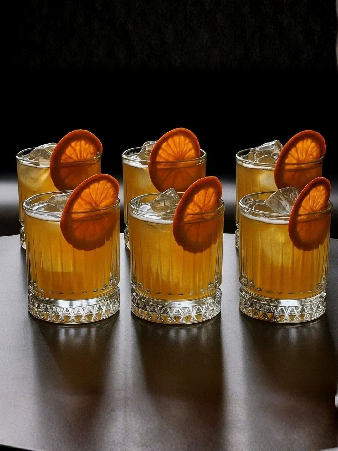 SMOKEY COCKTAIL Transparent Set Of 6 Food-Safe Whisky Bar Glass