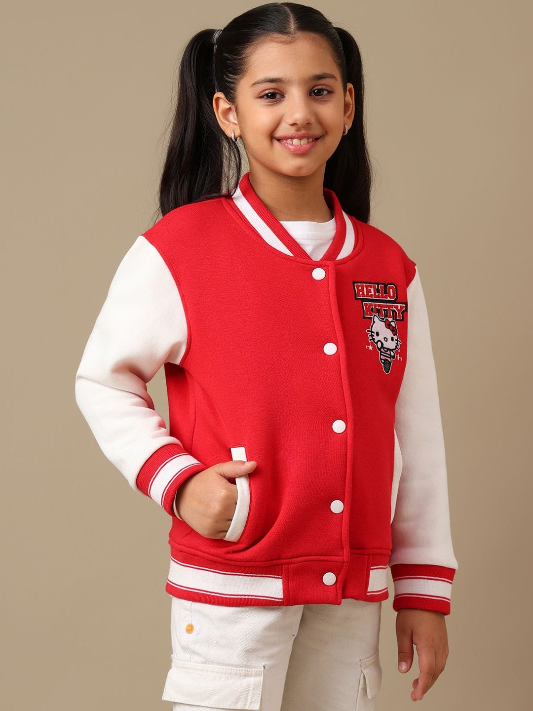 Kids Ville Girls Hello Kitty Printed Jackets