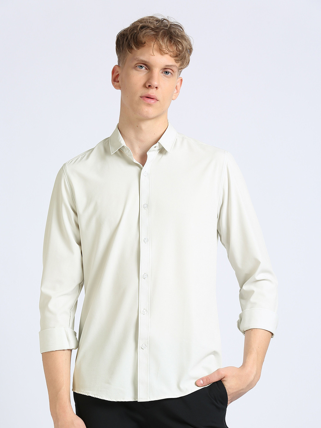Integration Men's 4-way Stretchable Ultra-Comfort Formal Shirt