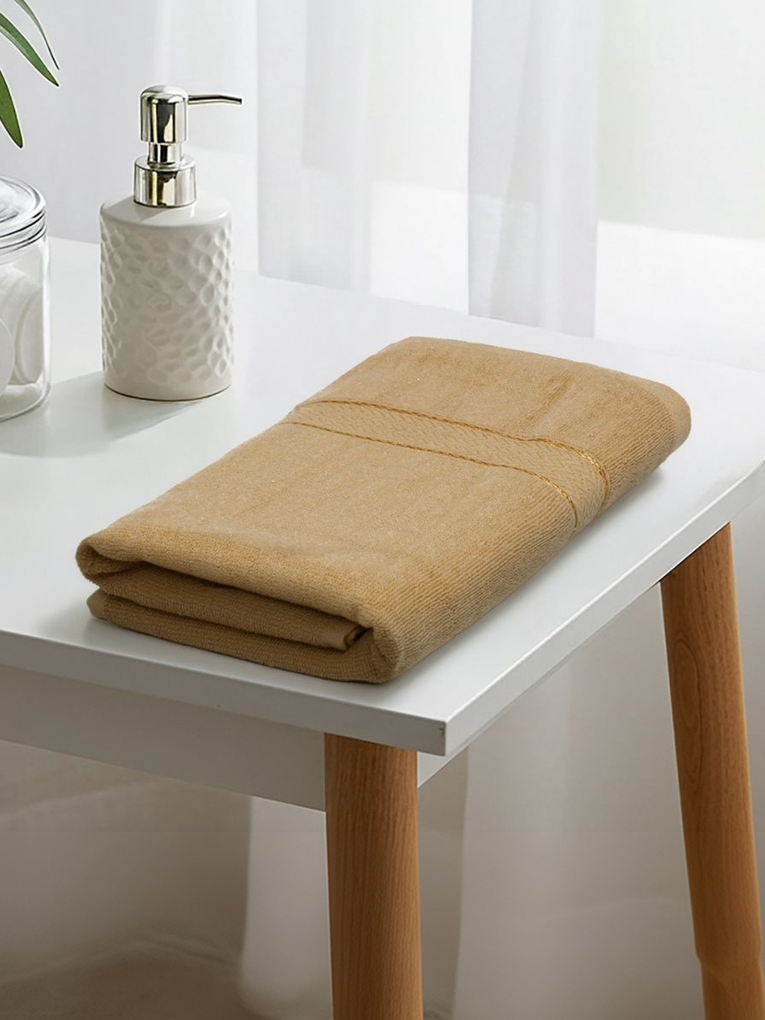 LIBERTY TOWELS Brown 350 GSM Super Soft Adult Regular Bath Towel - 1.17m x 0.58 m