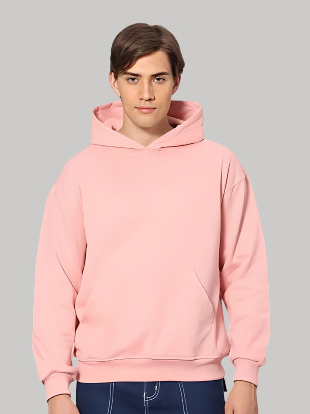 GLITO X Men Panda Graphic Printed Long Sleeves Hooded Pullover Oversized Sweatshirt