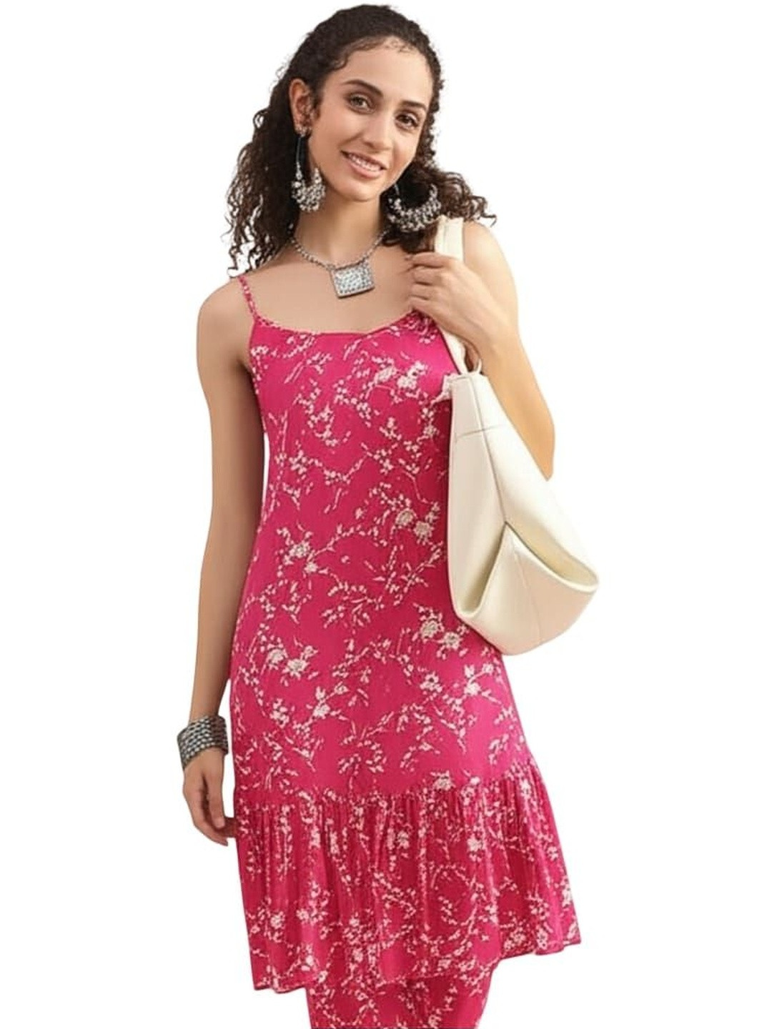 V.T FASHION Abstract Printed Pure Cotton Kurta With Trousers